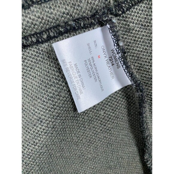 Woolrich Vest Women's Medium Gray Onyx Heather Acrylic Sherpa Mock Neck Full Zip - Picture 7 of 12